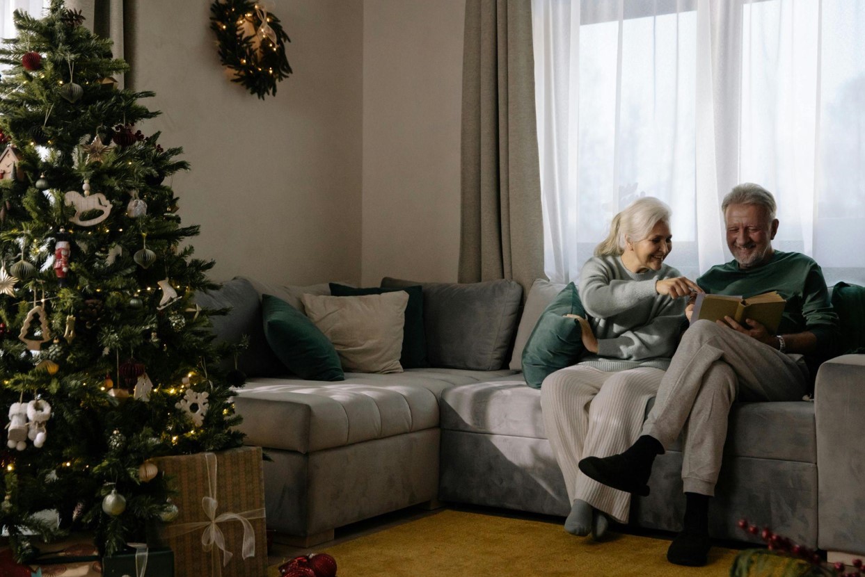 Flocked Artificial Christmas Trees for Healing and Growth